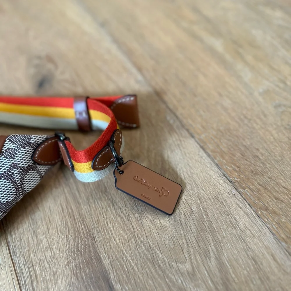 Disney X Coach League Crossbody Bag Signature Textile Jacquard Mickey Mouse - Picture 5 of 11